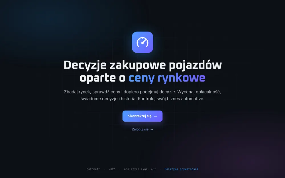 Zrzut ekranu aplikacji Motometr